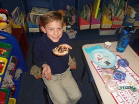 Fri 21 Dec 2012 12:52:03 PM

Andrew sure has a great mom. She prepared this low carb cookie and decorations so that Andrew could participate in the cookie decorating event at the class Christmas party. His cookie was so nice that some other kids were jealous.