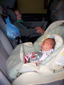 Thu 02 Apr 2009 09:32:23 AM

Gracie and Andrew in the Acadia.